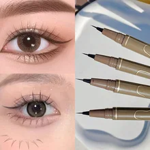 Ultra-thin Waterproof Liquid Eyeliner Korean Makeup for Women Quick Dry Smooth Eye Liner Long Last Lower Eyelash Pen Cosmetics