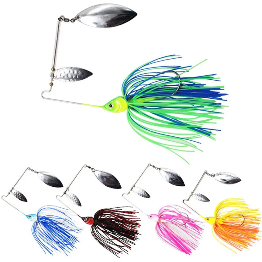 High Quality Fishing Lure Spinnerbait 17g Double Metal Willow Blades Silicone Skirt Spinner Lure Bait With Hook Tassels Sequin
High Quality Fishing Lure Spinnerbait 17g Double Metal Willow Blades Silicone Skirt Spinner Lure Bait With Hook Tassels Sequin