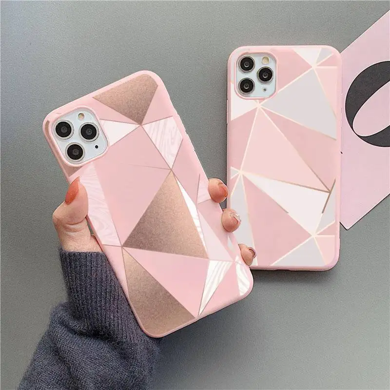 Plating Geometric Marble Phone Case For iphone 13 12 11 Pro Max Mini XS 8 7 6 6S Plus X SE 2020 Matte Candy Pink Silicone cover
Plating Geometric Marble Phone Case For iphone 13 12 11 Pro Max Mini XS 8 7 6 6S Plus X SE 2020 Matte Candy Pink Silicone cover