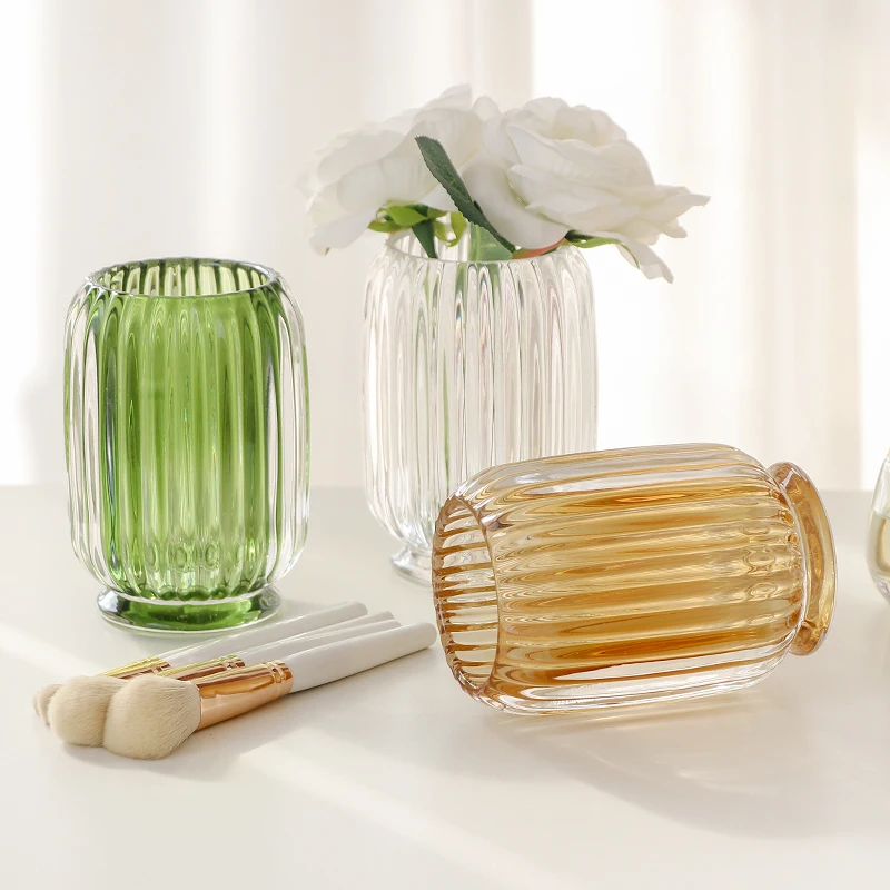 Nordic Home Bathroom Desktop Decoration Makeup Organizer Brush Holder Cosmetic Containers Glass Pen Holder Caja De Cosmeticos
Nordic Home Bathroom Desktop Decoration Makeup Organizer Brush Holder Cosmetic Containers Glass Pen Holder Caja De Cosmeticos