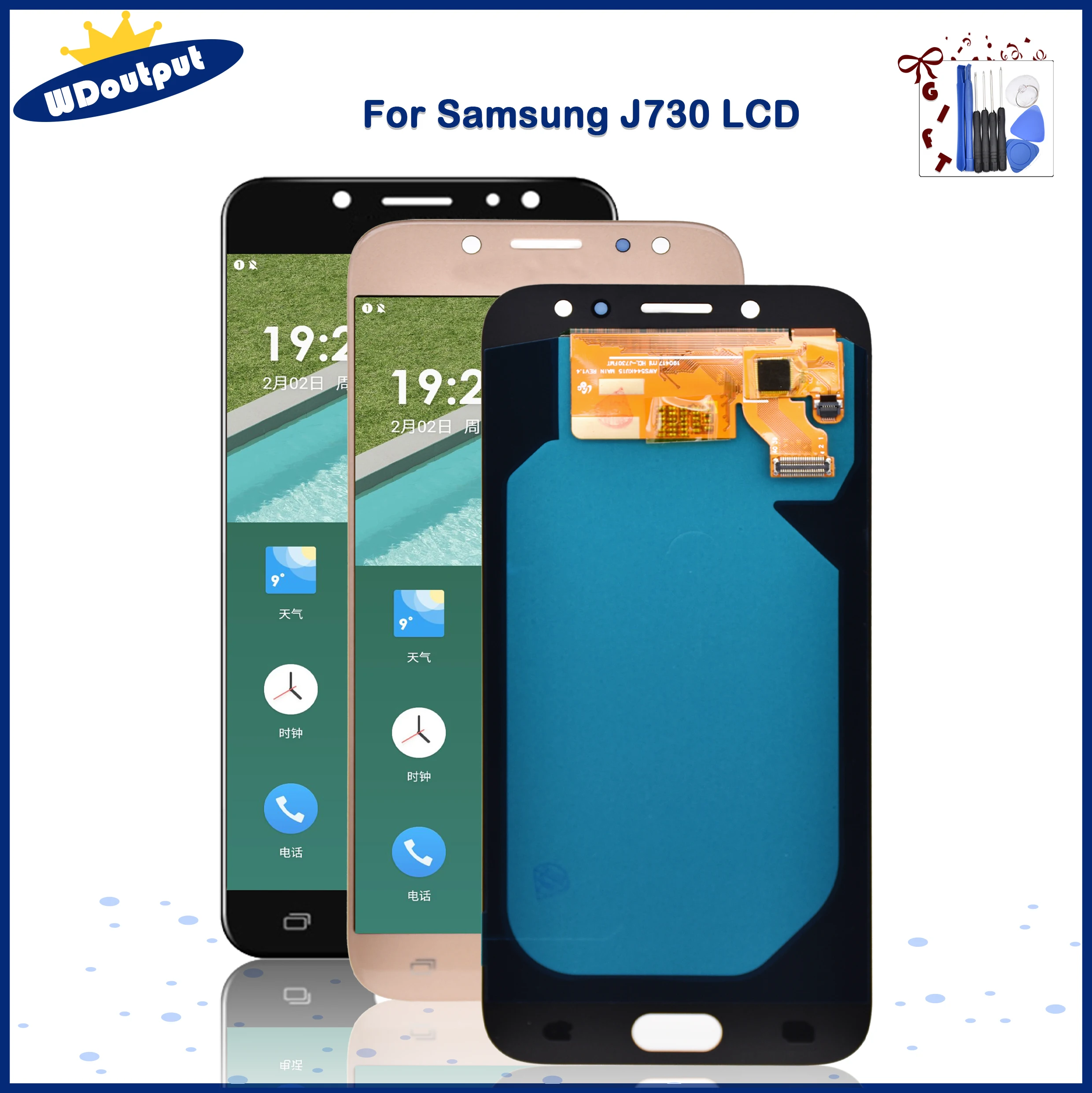 100% протестированный для Samsung Galaxy J730 ЖК-дисплей сенсорный экран дигитайзер в сборе
