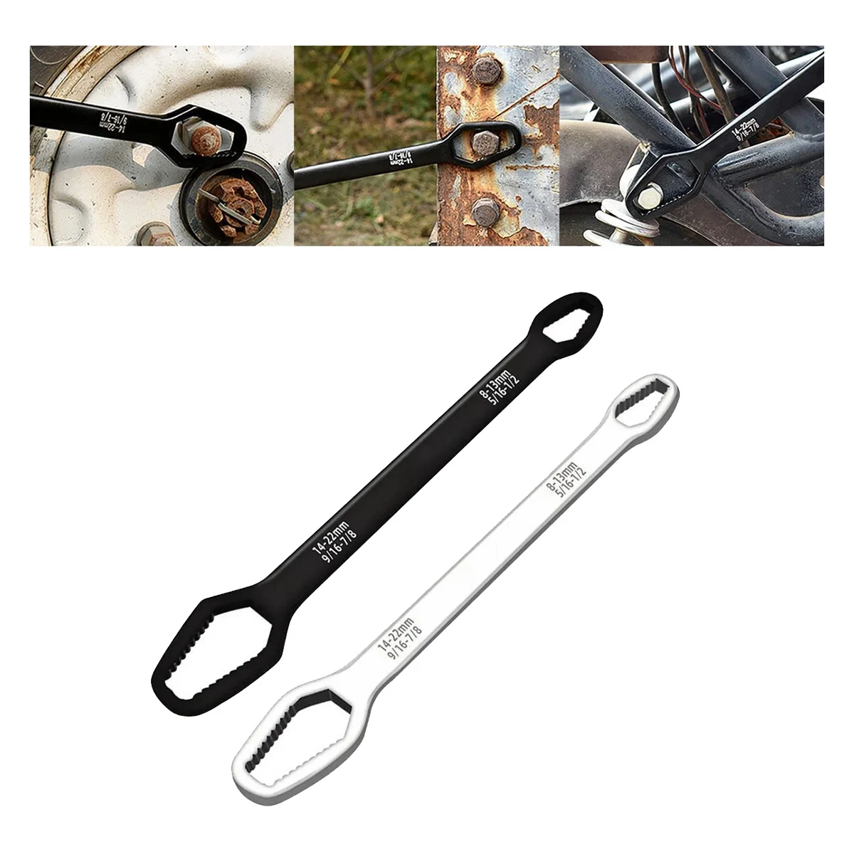 Универсальный ключ Torx, двусторонний самозатягивающийся гаечный ключ, 8-22 мм, самозатягивающийся универсальный инструмент для ремонта (2 шт.)
Универсальный ключ Torx, двусторонний самозатягивающийся гаечный ключ, 8-22 мм, самозатягивающийся универсальный инструмент для ремонта (2 шт.)