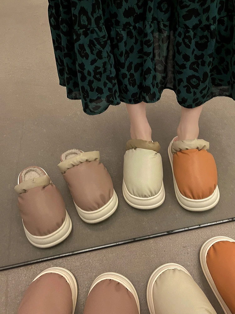 Women's Shoes Cotton Slippers 2022 Autumn and Winter New Fashion Sub-casual Thick Bottom Round Head Muller Slippers
Women's Shoes Cotton Slippers 2022 Autumn and Winter New Fashion Sub-casual Thick Bottom Round Head Muller Slippers