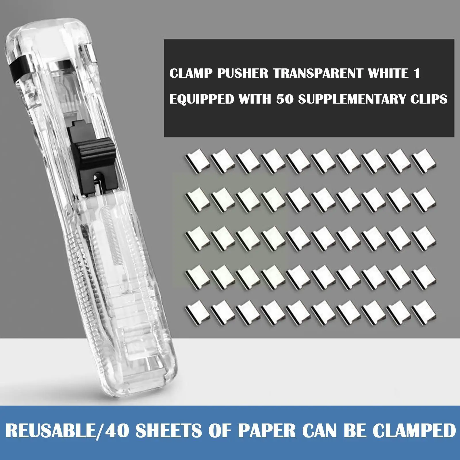 Transparent Clip Pusher Stapler Acrylic Document PP Supplies School Paper Test Office Clip Clip Push Clip Stapler Dovetail W3B7
Transparent Clip Pusher Stapler Acrylic Document PP Supplies School Paper Test Office Clip Clip Push Clip Stapler Dovetail W3B7