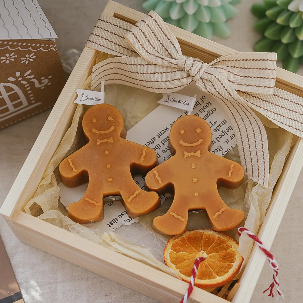

Gingerbread Man Shape Scented Candles Aromatherapy Wax Candle Christmas Decorative Candles Home Party Festival Decoration свечи