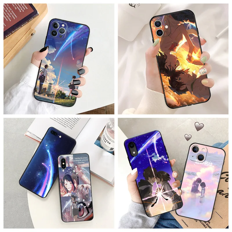 Black Matte Anti-Drop Phone Case For iPhone 14 12 13 Pro Max 11 Mini 7 8 6 6s Plus XS X XR SE Luxury Your Name Anime Cover
Black Matte Anti-Drop Phone Case For iPhone 14 12 13 Pro Max 11 Mini 7 8 6 6s Plus XS X XR SE Luxury Your Name Anime Cover