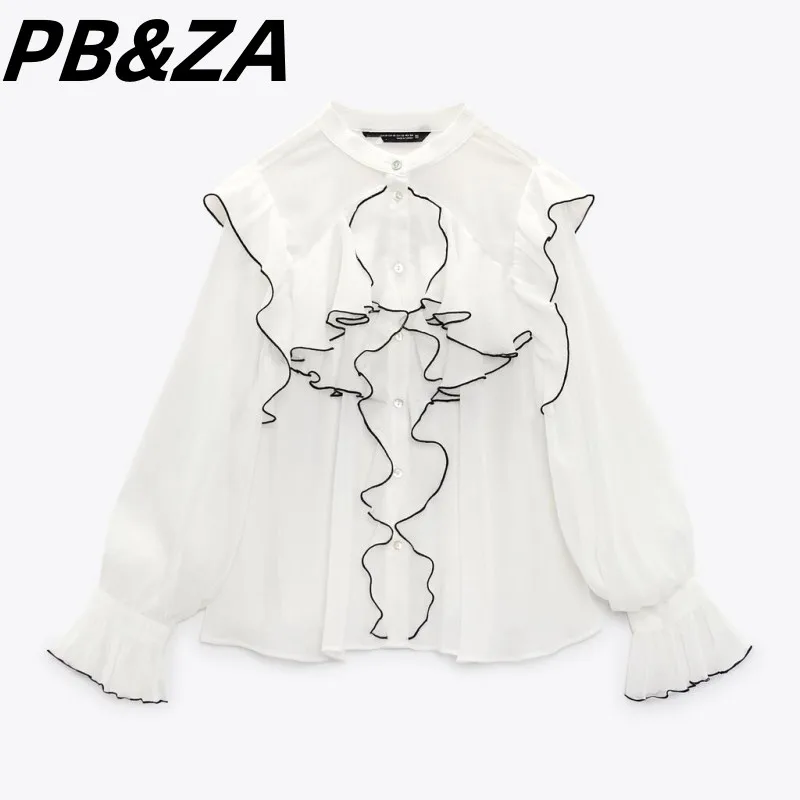 PB&ZA 2023 New Women's Clothes White Lace Sweet Top Loose Layered Decoration Translucent Shirt 1971063
PB&ZA 2023 New Women's Clothes White Lace Sweet Top Loose Layered Decoration Translucent Shirt 1971063