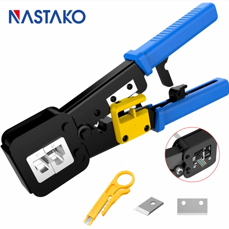 Easy Pass Thru RJ45 щипцы RJ45 обжимной инструмент Cat5 Cat5e Cat6 плоскогубцы резак для зачистки RJ45 RJ12 8P 6 P сквозной разъем
Easy Pass Thru RJ45 щипцы RJ45 обжимной инструмент Cat5 Cat5e Cat6 плоскогубцы резак для зачистки RJ45 RJ12 8P 6 P сквозной разъем