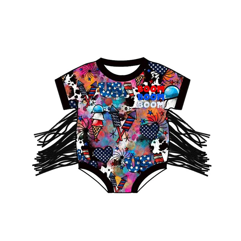 Бутик 4 июля наряды бум фейерверк черный бахрома для девочек с коротким рукавом детский комбинезон
Бутик 4 июля наряды бум фейерверк черный бахрома для девочек с коротким рукавом детский комбинезон