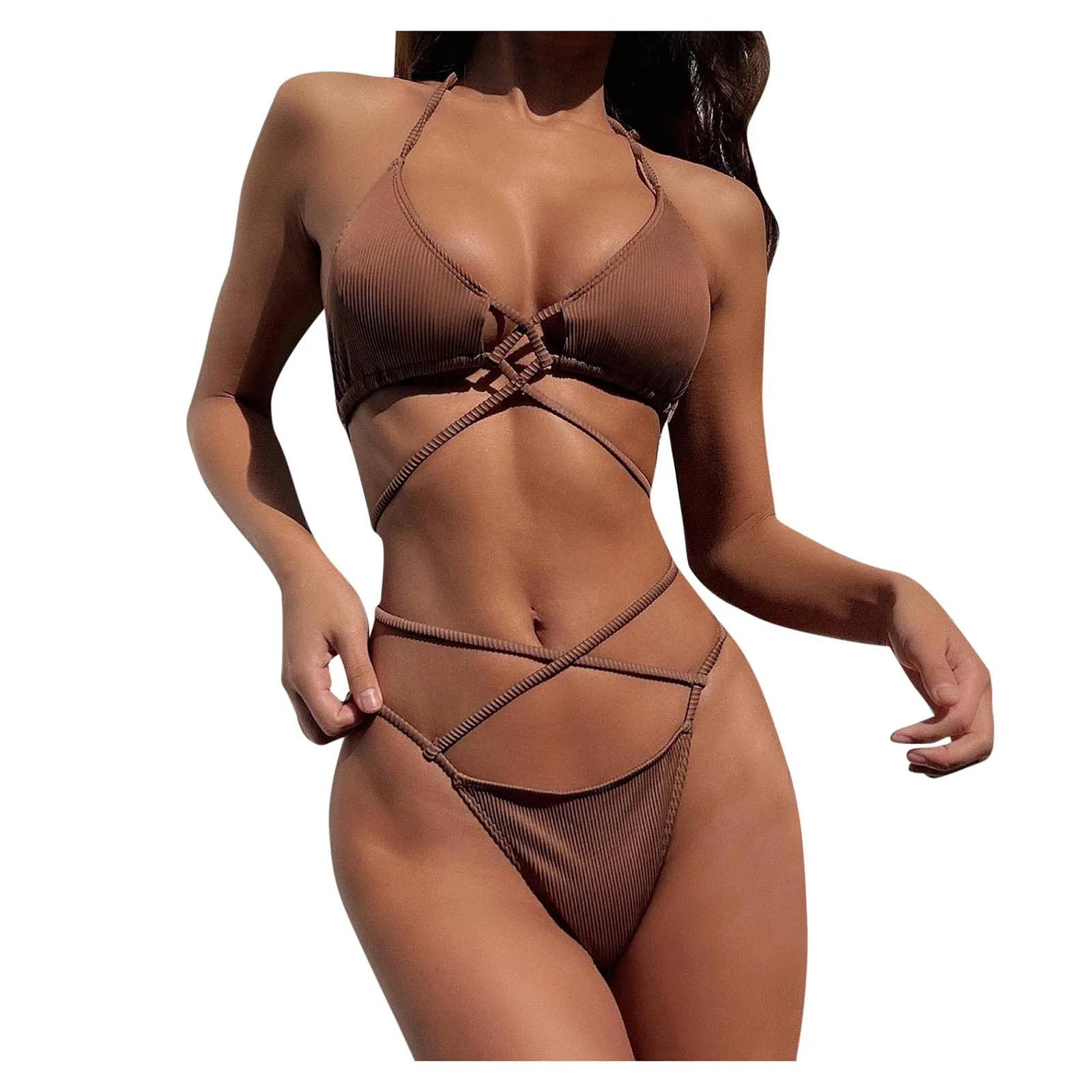 Комплект бикини, соблазнительный купальник с открытой спиной, женский купальный костюм, качественный плиссированный женский микро-купальн...
Комплект бикини, соблазнительный купальник с открытой спиной, женский купальный костюм, качественный плиссированный женский микро-купальн...