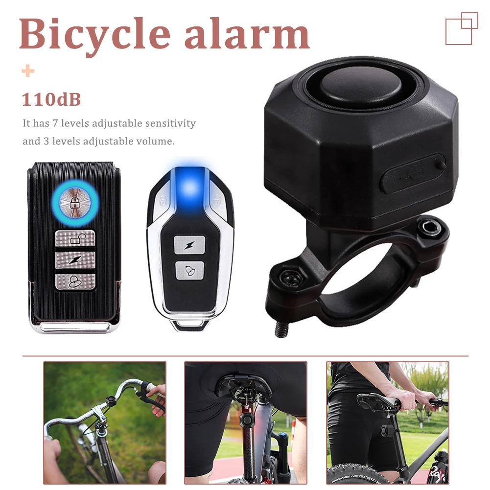 Road Bike Wireless Alarm with Remote 110dB Bicycle Anti-Theft Vibration Motion Sensor Alarm Waterproof Motorcycle Security Parts
Road Bike Wireless Alarm with Remote 110dB Bicycle Anti-Theft Vibration Motion Sensor Alarm Waterproof Motorcycle Security Parts