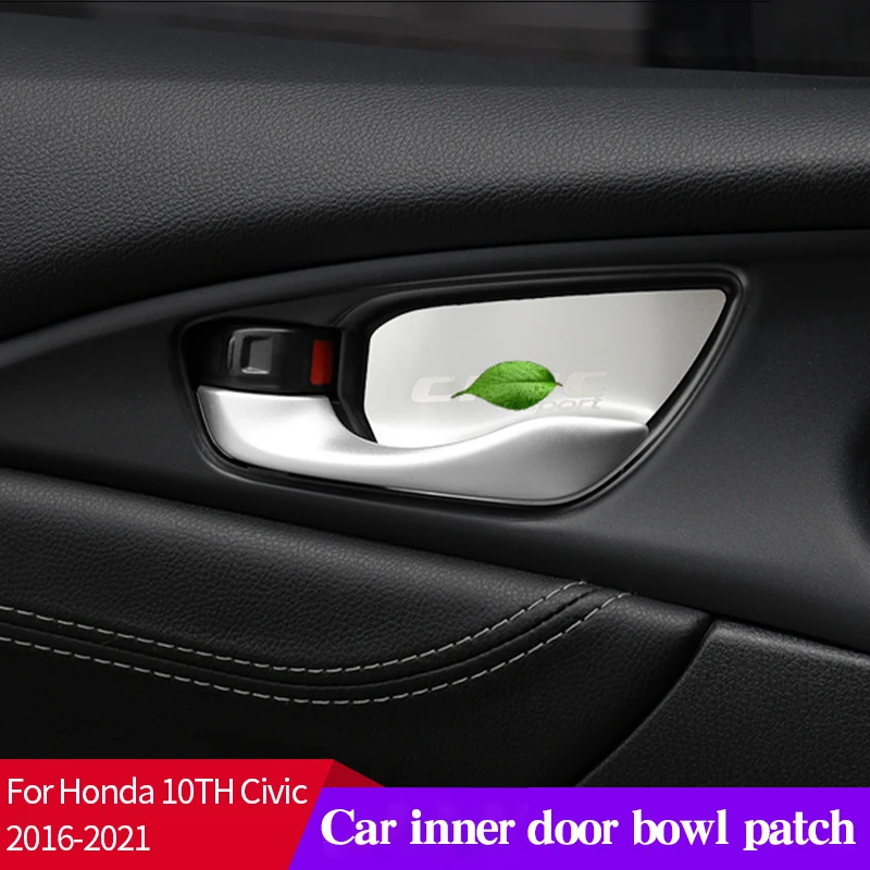Патч для внутренней двери автомобиля Honda 10TH Civic 2016-2021, ручка из нержавеющей стали, декоративные наклейки, аксессуары 
Патч для внутренней двери автомобиля Honda 10TH Civic 2016-2021, ручка из нержавеющей стали, декоративные наклейки, аксессуары