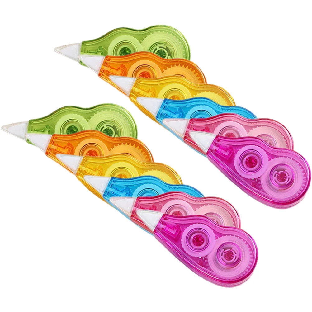 

12 Pcs Correction Tape White Outfit Children Stationery Set Portable Correcting Pp Students Study Tools Corrector Writing