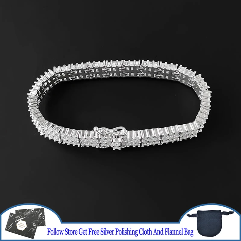 Double Row Christal Bangle S925 Sterling Silver Female Tribal Style Elements Original Trend Vintage Korean Fashion Jewelry Gift
Double Row Christal Bangle S925 Sterling Silver Female Tribal Style Elements Original Trend Vintage Korean Fashion Jewelry Gift