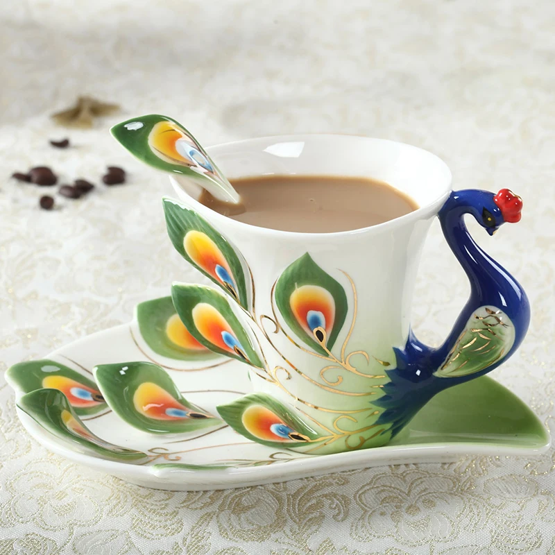 1 Pcs Peaco Coffee Mugs With Saucer And Spoon 3D Creative Ceramic Cups Color Enamel Porcelain Tea Water Bottle Christmas Gift
1 Pcs Peaco Coffee Mugs With Saucer And Spoon 3D Creative Ceramic Cups Color Enamel Porcelain Tea Water Bottle Christmas Gift