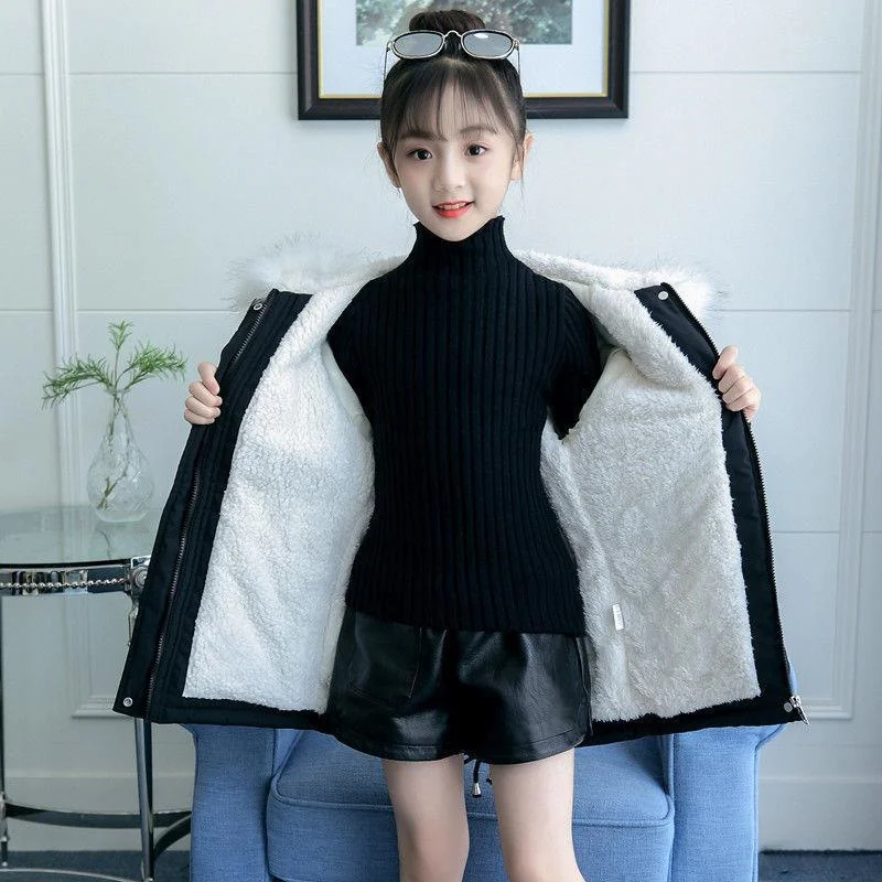Girls Down Cotton Jacket Outwear 2022 Fuzzy Warm Thicken Velvet Winter Windbreaker Children's Clothing
Girls Down Cotton Jacket Outwear 2022 Fuzzy Warm Thicken Velvet Winter Windbreaker Children's Clothing