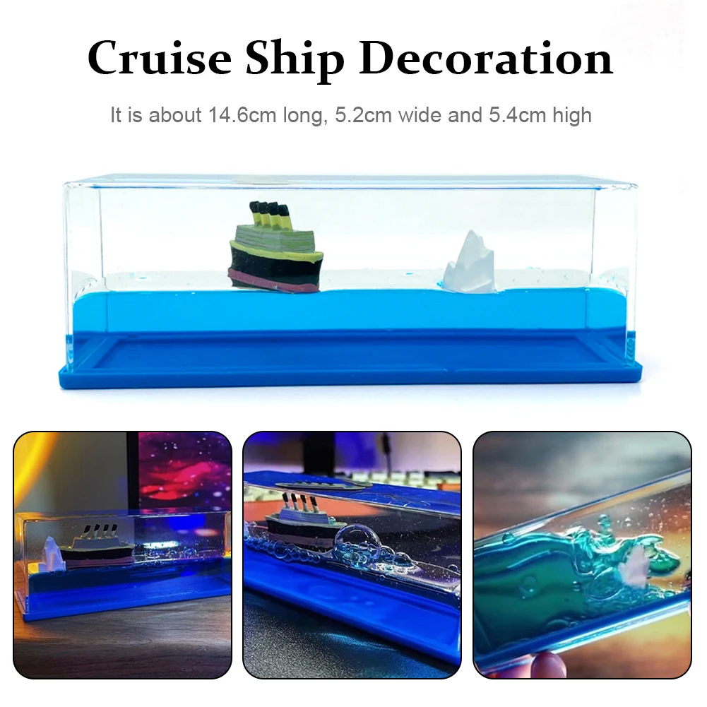 Cruise Ship Fluid Drift Bottle Desktop Decor Birthday Gifts Decompression Toy Home Decoration Office Ornament Gift for Kids
Cruise Ship Fluid Drift Bottle Desktop Decor Birthday Gifts Decompression Toy Home Decoration Office Ornament Gift for Kids
