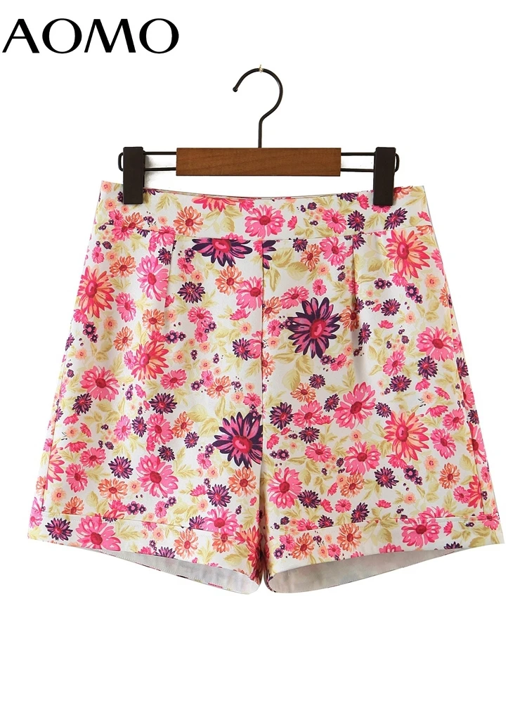 AOMO Women 2022 Floral Shorts Zipper Pockets Female Retro Casual Shorts Pantalones SL93A
AOMO Women 2022 Floral Shorts Zipper Pockets Female Retro Casual Shorts Pantalones SL93A
