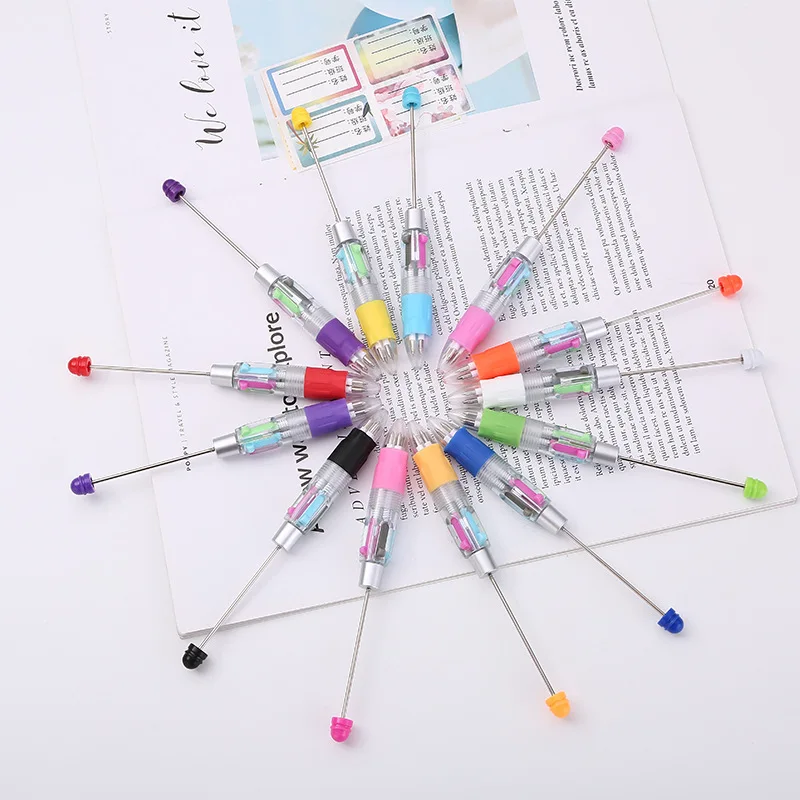 100pcs DIY Creative Beadeable Four Color Beaded Pen Cute Macaron Beaded Pens Stroke Key Mark Ballpoint Pen
100pcs DIY Creative Beadeable Four Color Beaded Pen Cute Macaron Beaded Pens Stroke Key Mark Ballpoint Pen