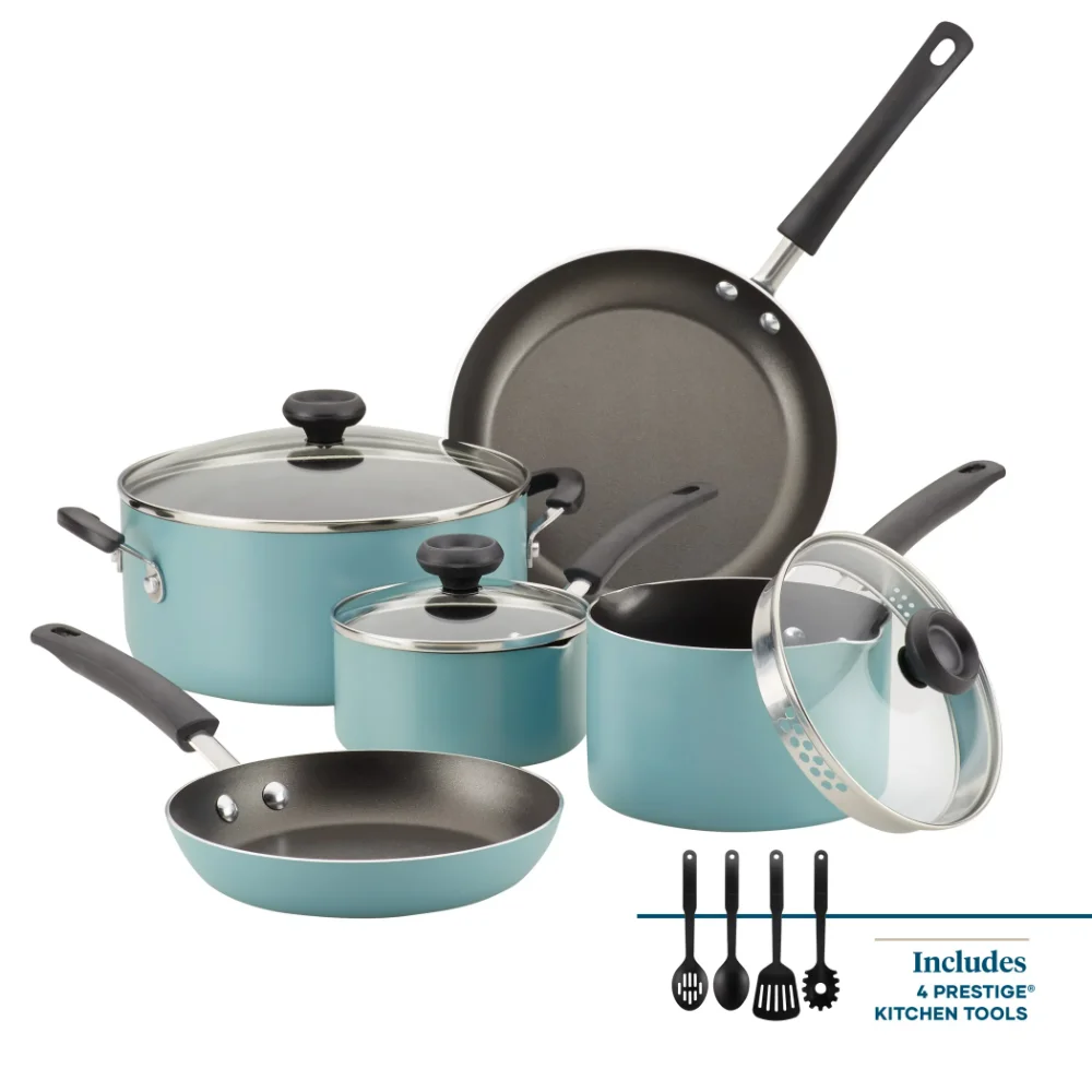 12-Piece Easy Clean Nonstick Pots and Pans/Cookware Set, Black Cooking Pot Set
12-Piece Easy Clean Nonstick Pots and Pans/Cookware Set, Black Cooking Pot Set