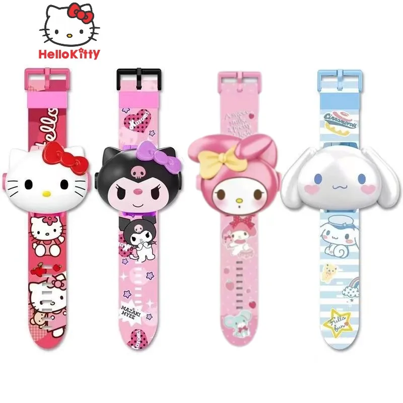 Hello Kitty Cartoon Kids Watch Kuromi Melody Cinnamoroll Anime Luminous Projection Electronic Watch Kawaii Doll Watch Toy Gift
Hello Kitty Cartoon Kids Watch Kuromi Melody Cinnamoroll Anime Luminous Projection Electronic Watch Kawaii Doll Watch Toy Gift