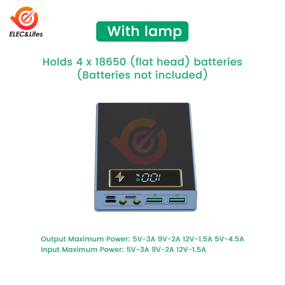 Aideepen Портативное зарядное устройство 4х18650 
Aideepen Портативное зарядное устройство 4х18650