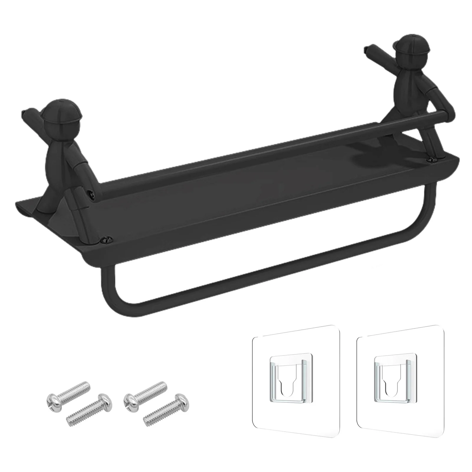 Stainless Steel Wall Mount Home Decor Shampoo Multifunctional Kitchen Towel Rack Bathroom Shelf Space Saving With Guardrail
Stainless Steel Wall Mount Home Decor Shampoo Multifunctional Kitchen Towel Rack Bathroom Shelf Space Saving With Guardrail