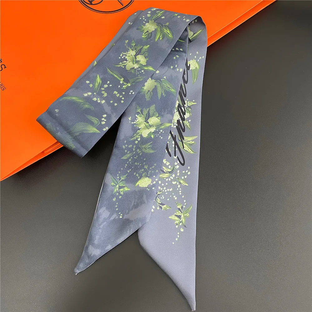 Шелковый женский маленький шарф 97 см * 6 см, роскошный брендовый длинный ленточный саквояж с зеленым цветочным принтом клевера, женские узки...
Шелковый женский маленький шарф 97 см * 6 см, роскошный брендовый длинный ленточный саквояж с зеленым цветочным принтом клевера, женские узки...