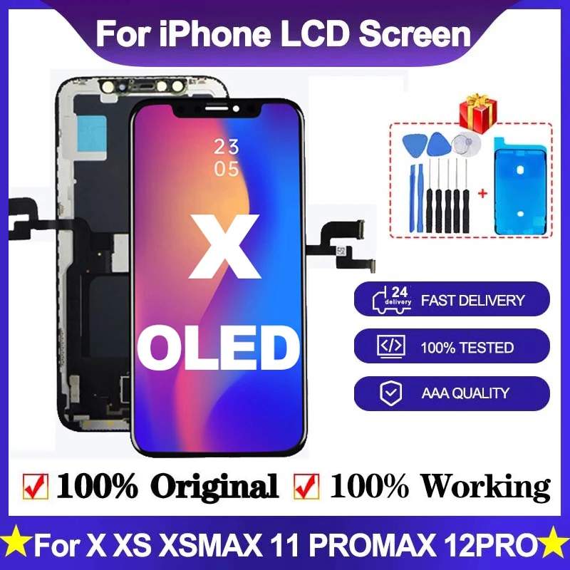 

OEM HE GX Pantalla OLED Incell LCD Display For iPhoneX 11 LCD Display Touch Screen For iPhone X 12 LCD 12Pro GX XSMax XR 13 Mini