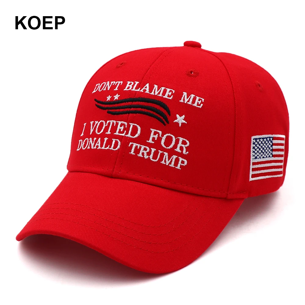 

Новинка 2024, кепка KOEP с изображением Дональда Трампа, бейсболка с вышивкой, не вините меня, Я голосовал за Дональда Трампа, Прямая поставка