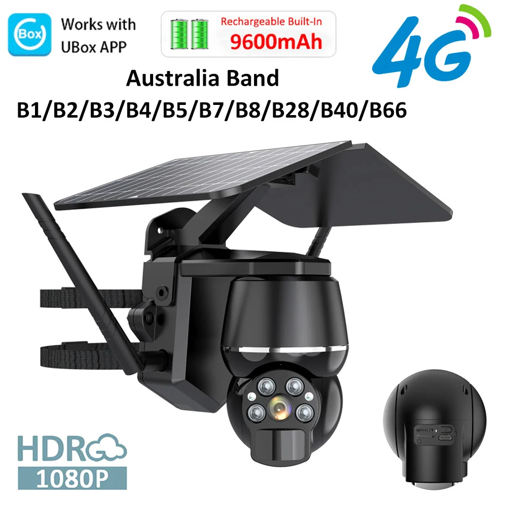 4G Sim AU Band 2MP Outdoor Security Camera Color Night Vision CCTV Surveillance PTZ Battery Camera 6W Solar panel With UBox APP
4G Sim AU Band 2MP Outdoor Security Camera Color Night Vision CCTV Surveillance PTZ Battery Camera 6W Solar panel With UBox APP