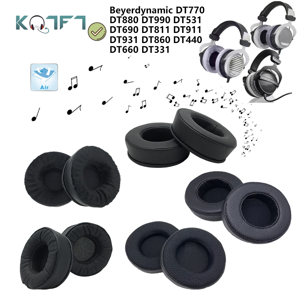 

KQTFT Velvet Replacement EarPads for Beyerdynamic DT770 DT880 DT990 DT531 DT690 DT811 DT911 DT931 DT860 DT440 DT660 DT331