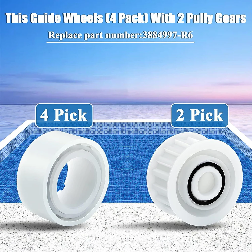 Направляющие колеса для бассейна, 4 шт., с 2 приводами, для 3884997-R6, для Dolphin, для Nautilus CC Plus, аксессуары для очистки бассейна 
Направляющие колеса для бассейна, 4 шт., с 2 приводами, для 3884997-R6, для Dolphin, для Nautilus CC Plus, аксессуары для очистки бассейна