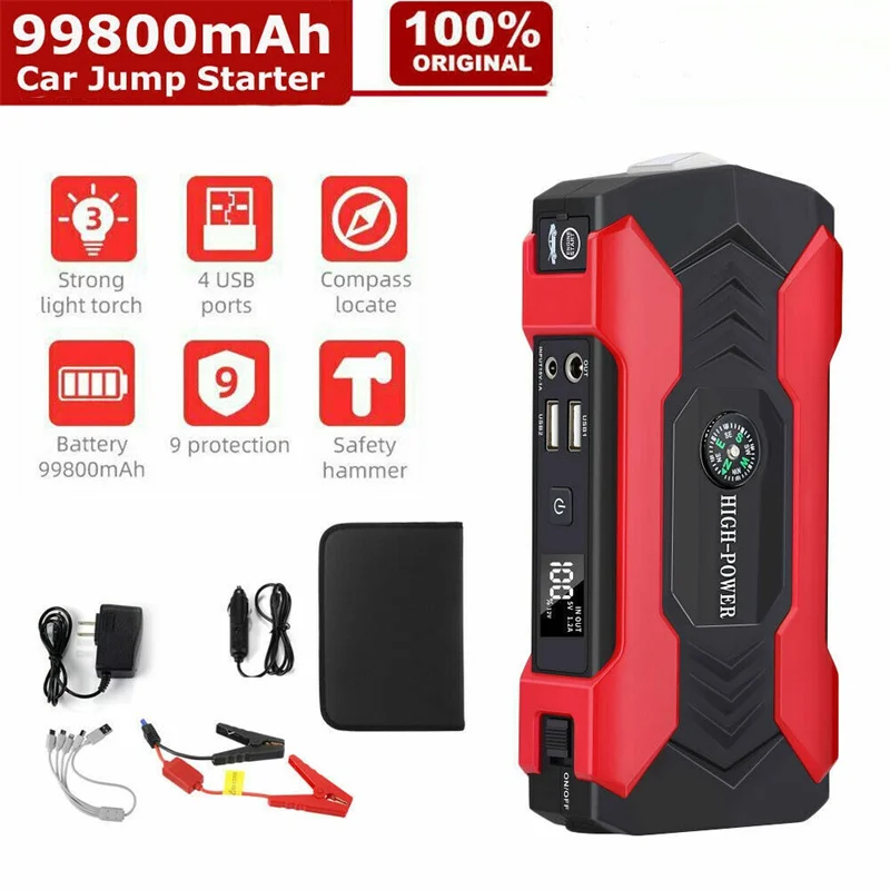 10000mAh Car Jump Starter Power Bank 600A 15V Portable Car Battery Charger Auto Emergency Booster Starting Device Jump Start
10000mAh Car Jump Starter Power Bank 600A 15V Portable Car Battery Charger Auto Emergency Booster Starting Device Jump Start