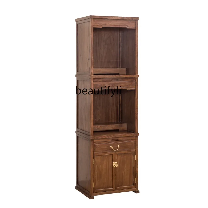 Black Walnut Solid Wood Buddha Niche Clothes Closet New Chinese Household Modern Buddha Cabinet Double-Layer Worship Cabinet
Black Walnut Solid Wood Buddha Niche Clothes Closet New Chinese Household Modern Buddha Cabinet Double-Layer Worship Cabinet