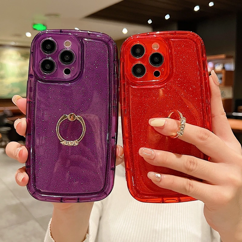 Glitter Rhinestone Ring Holder Case For iPhone 13 11 12 14 Pro Max 8 7 6 6S Plus SE2 SE3 Candy Color Transparent TPU Soft Cover
Glitter Rhinestone Ring Holder Case For iPhone 13 11 12 14 Pro Max 8 7 6 6S Plus SE2 SE3 Candy Color Transparent TPU Soft Cover