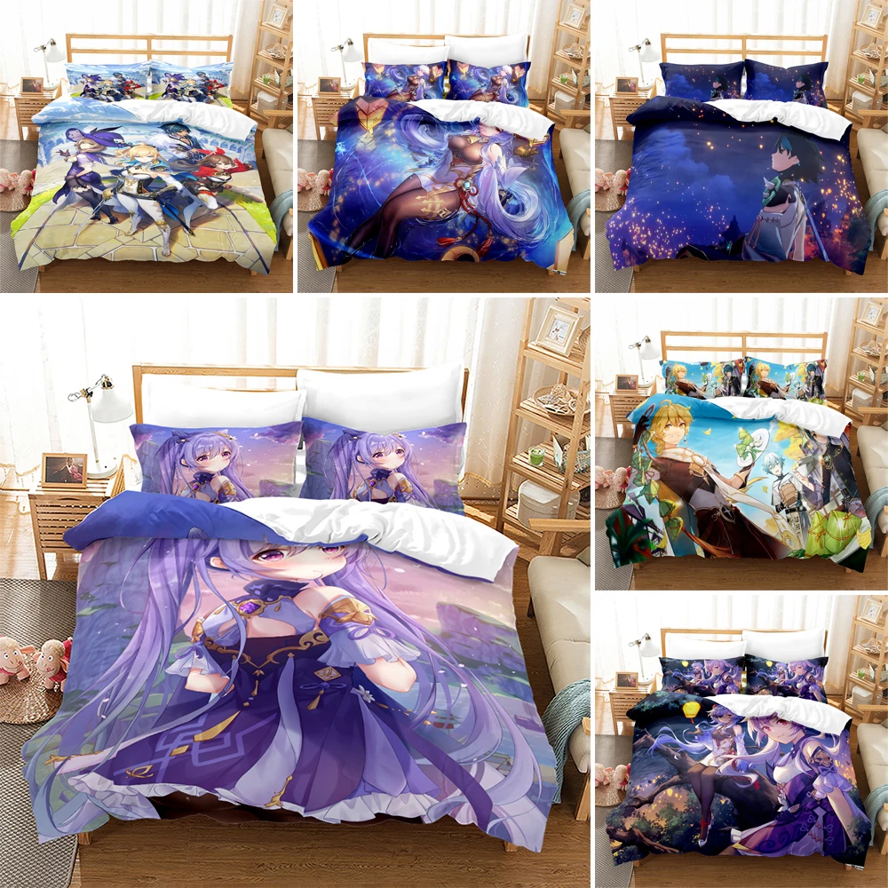 Game Themed 3D Genshin Duvet Cover Cartoon Bedding Set Adults Teens Comforter Quilt Cover And Pillowcase Queen King Size 2/3pcs
Game Themed 3D Genshin Duvet Cover Cartoon Bedding Set Adults Teens Comforter Quilt Cover And Pillowcase Queen King Size 2/3pcs