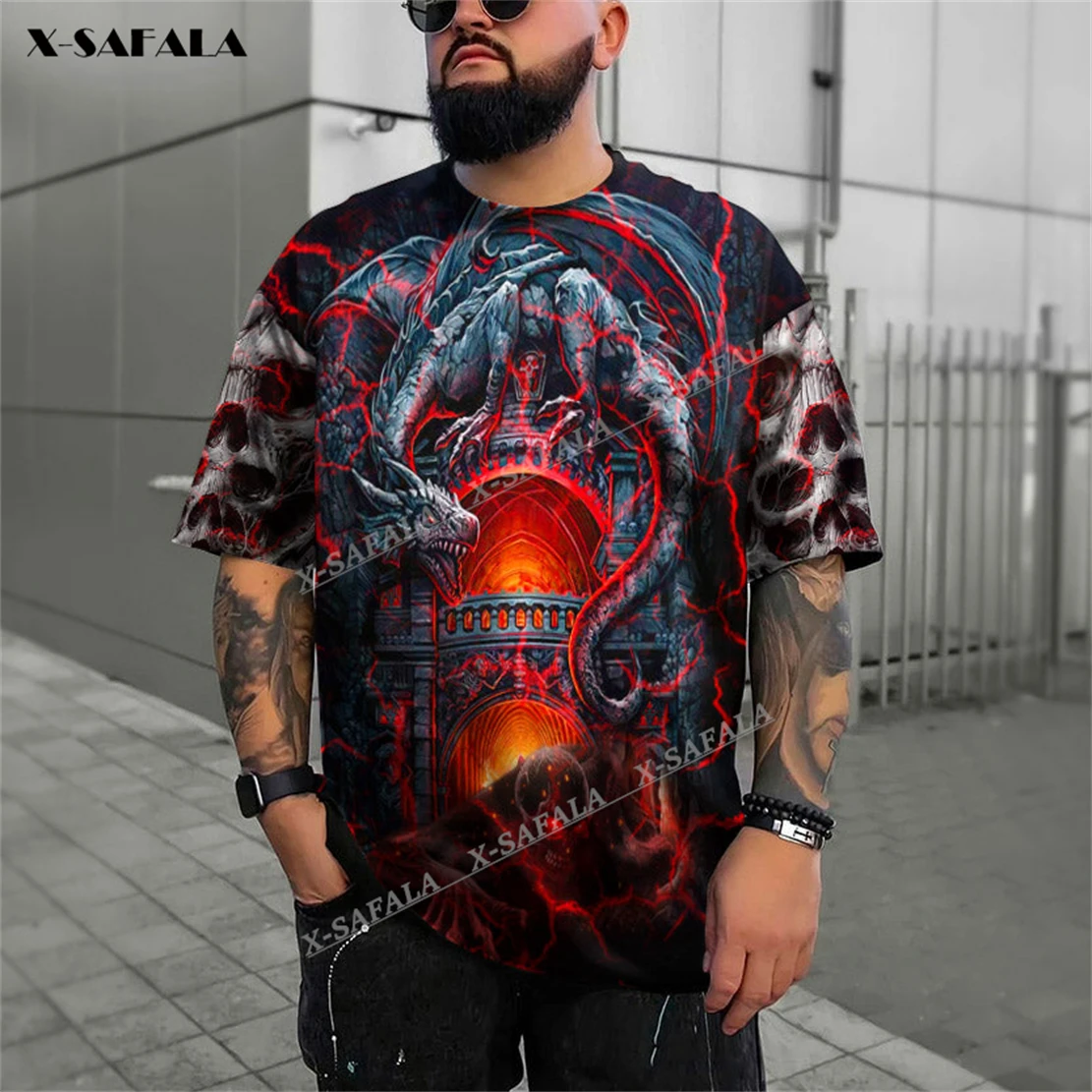 X-SAFALA Dragon's Lair Fires Of Hell Skull 3D Printed T-Shirts Tops Tees Short Sleeve Casual Milk Fibe Better Cotton O Collared
X-SAFALA Dragon's Lair Fires Of Hell Skull 3D Printed T-Shirts Tops Tees Short Sleeve Casual Milk Fibe Better Cotton O Collared