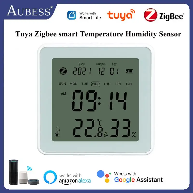 Смарт-датчик влажности и температуры Tuya ZigBee3.0, умный дом, дистанционное управление через приложение, ЖК-дисплей, работает с Alexa Google Home
Смарт-датчик влажности и температуры Tuya ZigBee3.0, умный дом, дистанционное управление через приложение, ЖК-дисплей, работает с Alexa Google Home