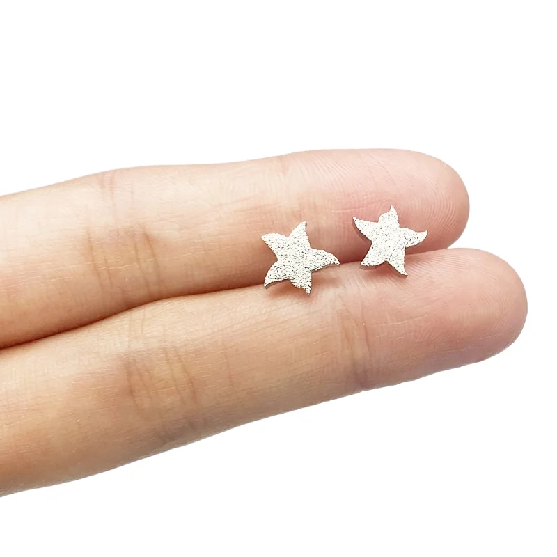 Korean Sparkling New Lovely Silver Color Surgical Stainless Steel StarFish Stud Earrings Jewelry For Girls Teens Birthday Gifts
Korean Sparkling New Lovely Silver Color Surgical Stainless Steel StarFish Stud Earrings Jewelry For Girls Teens Birthday Gifts