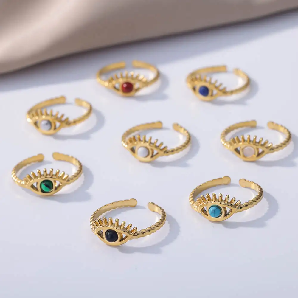 Fashion Bohemian Lucky Turkish Evil Eye Rhinestone Open Rings For Women Vintage Boho Adjustable Ring Zircon Party Jewelry Gift
Fashion Bohemian Lucky Turkish Evil Eye Rhinestone Open Rings For Women Vintage Boho Adjustable Ring Zircon Party Jewelry Gift