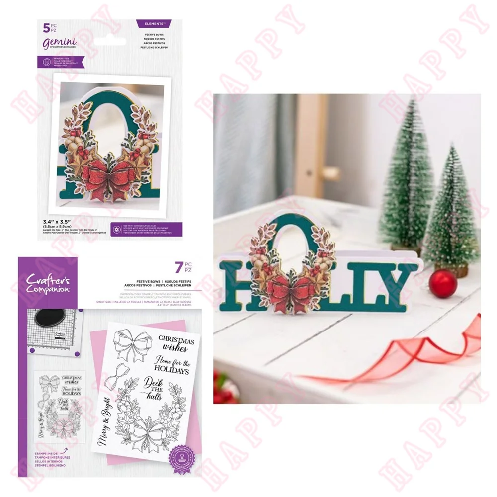 Christmas Festive Bows Metal Cutting Dies And Stamps For DIY Scrapbooking Paper Diary Decoration Template Card Embossing Manual 
Christmas Festive Bows Metal Cutting Dies And Stamps For DIY Scrapbooking Paper Diary Decoration Template Card Embossing Manual