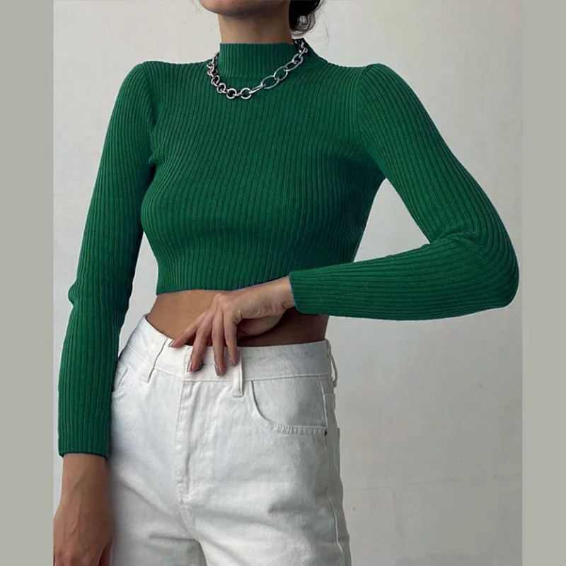 Women Knitting High Waist Sweater Turtleneck Solid Long Sleeve Ladies Tops College Fashion Casual Female Coat 2021 Winter New
Women Knitting High Waist Sweater Turtleneck Solid Long Sleeve Ladies Tops College Fashion Casual Female Coat 2021 Winter New