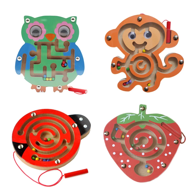 Cartoon Animal Magnetic Maze Toy Wooden Interactive Maze Pen Driving Beads Maze Puzzle Board Game Eduactional Toys for Children
Cartoon Animal Magnetic Maze Toy Wooden Interactive Maze Pen Driving Beads Maze Puzzle Board Game Eduactional Toys for Children