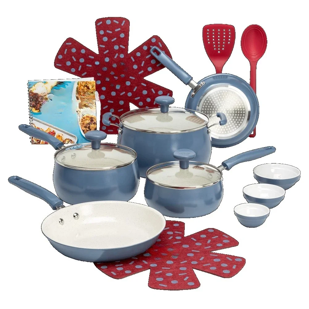 Clean Ceramic 16 Piece Non-Stick Aluminum Cookware Set Cooking Pot Non-stick Pan for Kitchen Wok Cooking Pots Sets Pans Saucepan 
Clean Ceramic 16 Piece Non-Stick Aluminum Cookware Set Cooking Pot Non-stick Pan for Kitchen Wok Cooking Pots Sets Pans Saucepan