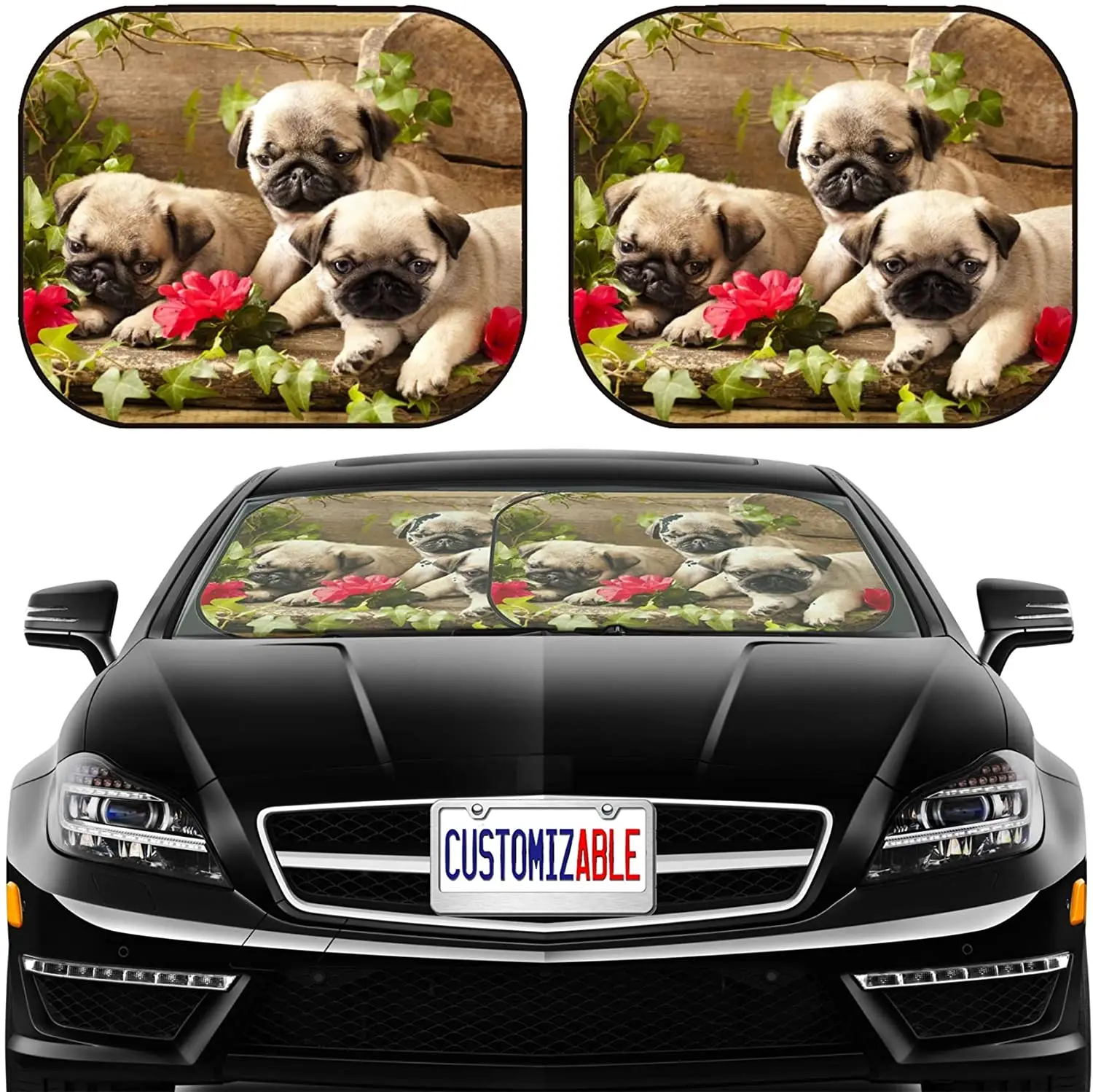 Car Sun Shade Windshield Sunshade Universal Fit 2 Pack, Block Sun Glare, UV and Heat, Protect Car Interior,
Car Sun Shade Windshield Sunshade Universal Fit 2 Pack, Block Sun Glare, UV and Heat, Protect Car Interior,