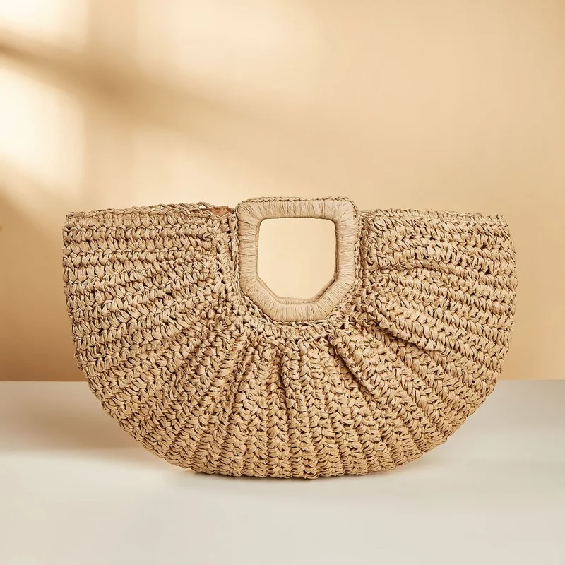 2022Trend Popular Classic Ladies Fashion Straw Hand-woven Hand Bag Holiday Beach Handbag Tote Semicircle Women Summer Bag Casual
2022Trend Popular Classic Ladies Fashion Straw Hand-woven Hand Bag Holiday Beach Handbag Tote Semicircle Women Summer Bag Casual