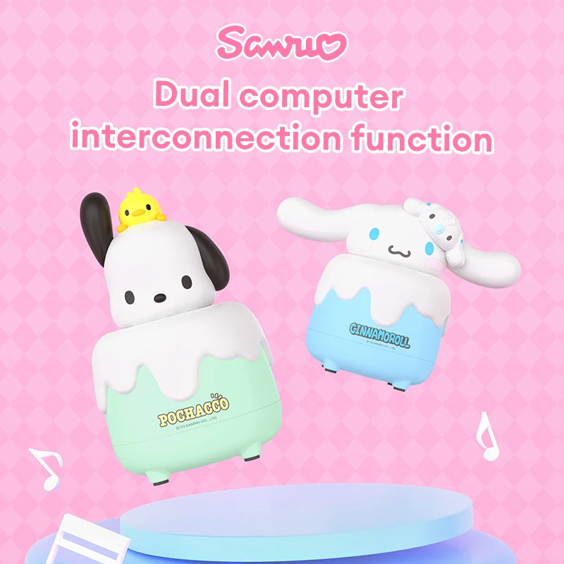 Милая миниатюрная Колонка Sanrio Kuromi nakacco Cinnamoroll настольный Bluetooth динамик ночная
