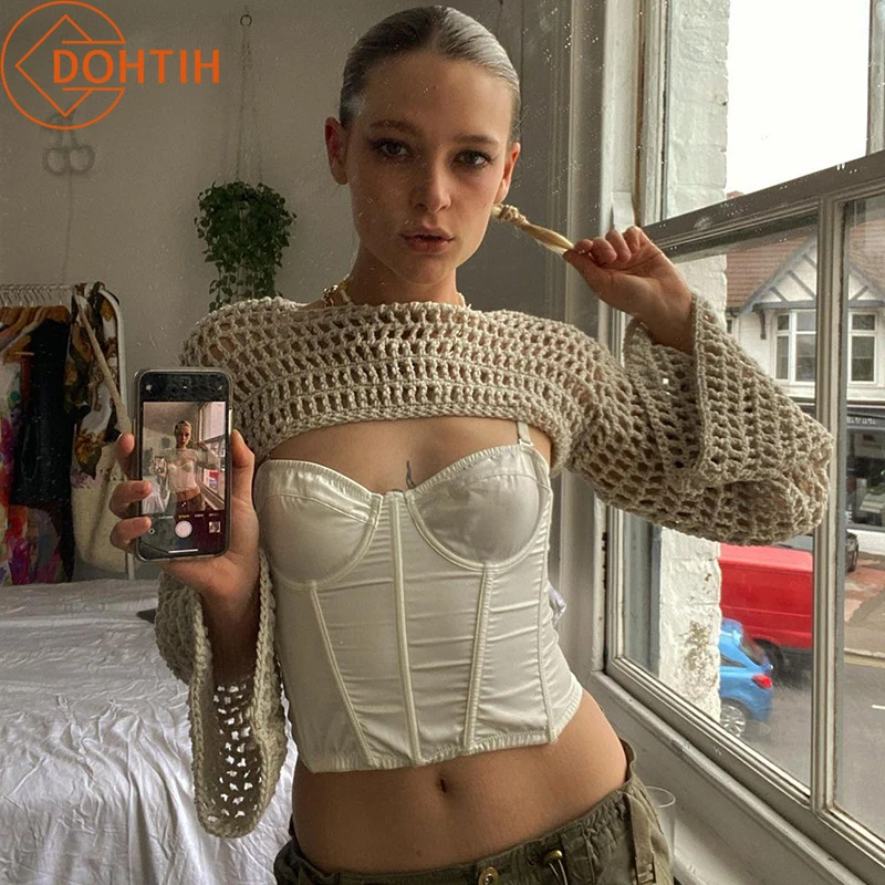 Новинка, женские прозрачные свитера с открытой спиной, ажурные свитера в стиле хип-хоп, короткая уличная одежда, женский сексуальный топ с в...
Новинка, женские прозрачные свитера с открытой спиной, ажурные свитера в стиле хип-хоп, короткая уличная одежда, женский сексуальный топ с в...