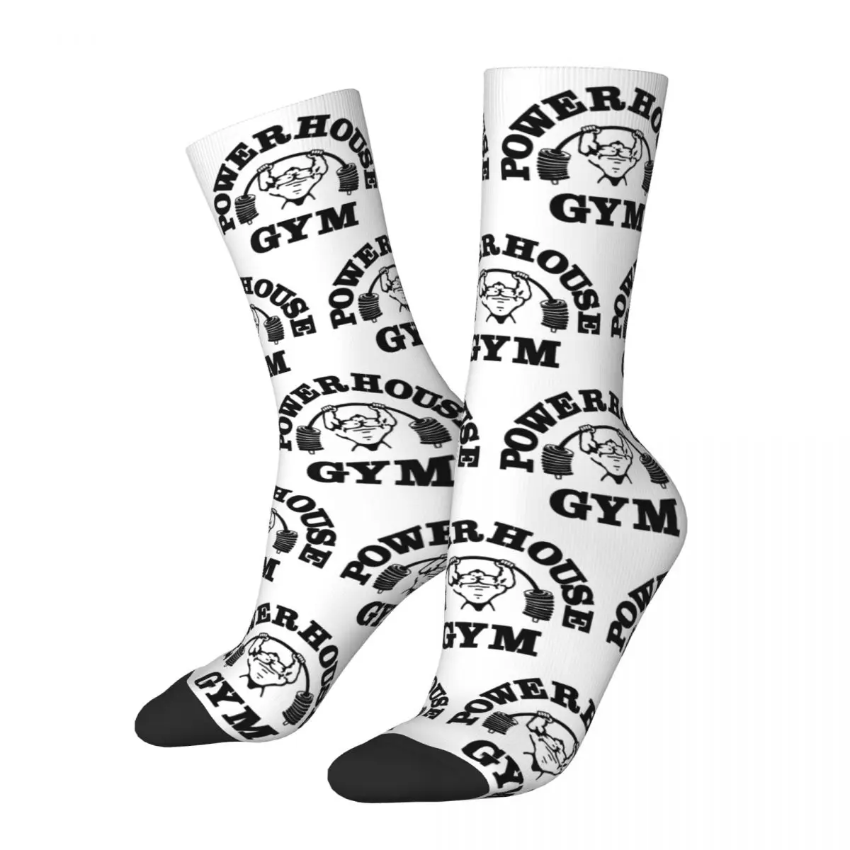 

Crew Socks Working Out Powerhouse Gym Fittness Accessories for Female Male Cozy Printed Socks All Season Best Gift Idea
